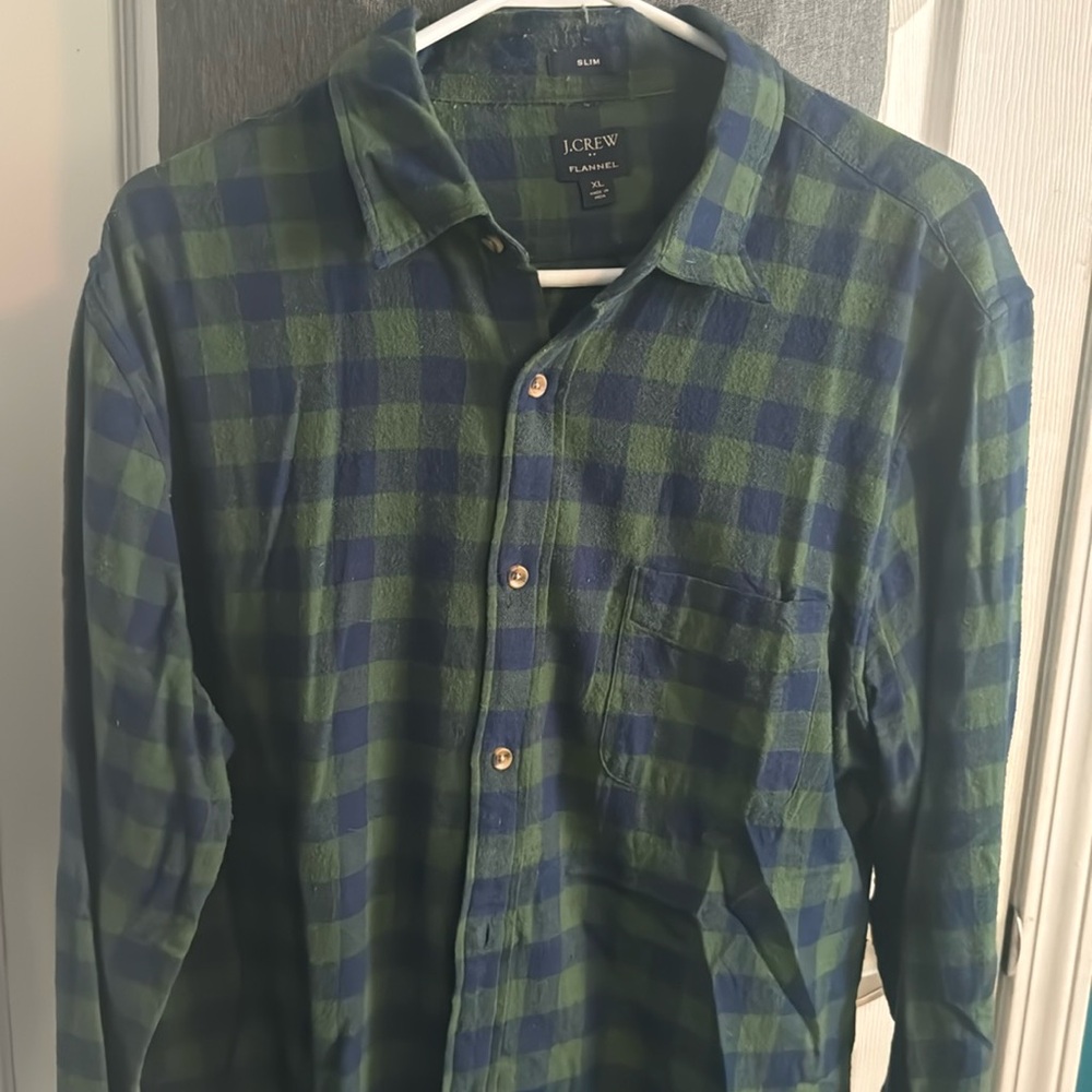 Men’s XL Flannel J Crew button down shirt